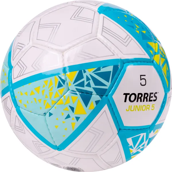 Мяч футб. TORRES Junior-5, F323805, р.5,глянц.ПУ,4 сл,32 п, руч.сш,бел-бирюзовый за 2&nbsp;070.60 ₽ в о Набережных Челнах
