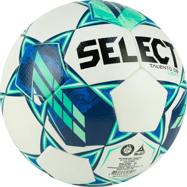Мяч футб. SELECT Talento DB Light V23, 0775860004, р.5, 32п, ПУ, гибрид.сш, бело-зеленый за 5&nbsp;531.80 ₽ в о Набережных Челнах