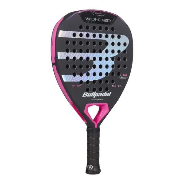 Ракетка для падела BULLPADEL Wonder 27, 497250, для продв.игроков, стекловолокно, карбон, черно-роз за 42&nbsp;969.20 ₽ в о Набережных Челнах