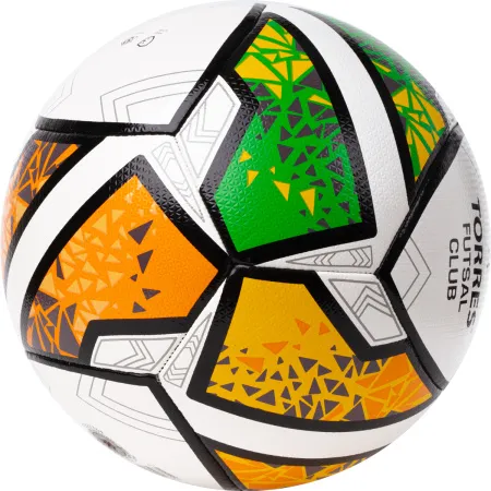 Мяч футзал. TORRES Futsal Club, FS323764, р.4, 10 пан. ПУ, 4 под. сл, гибрид. сш. бело-зел-оранж за 2&nbsp;264.40 ₽ купить в о Набережных Челнах
