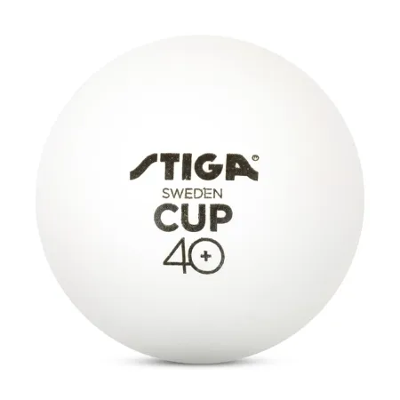 Мяч для наст. тенниса Stiga Cup ABS, 1110-2510-12, диам.40+мм, пластик, упак. 12 шт, белый за 1&nbsp;774.80 ₽ купить в о Набережных Челнах