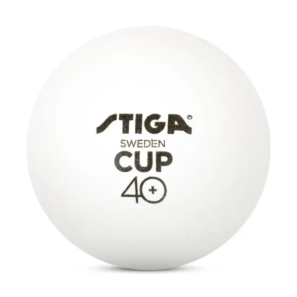 Мяч для наст. тенниса Stiga Cup ABS, 1110-2510-12, диам.40+мм, пластик, упак. 12 шт, белый за 1&nbsp;774.80 ₽ в о Набережных Челнах