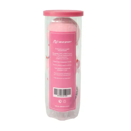 Мяч для падела NS Sakura, UAA2, уп.3 шт, сукно, нат.резина, розовый за 824.50 ₽ купить в о Набережных Челнах