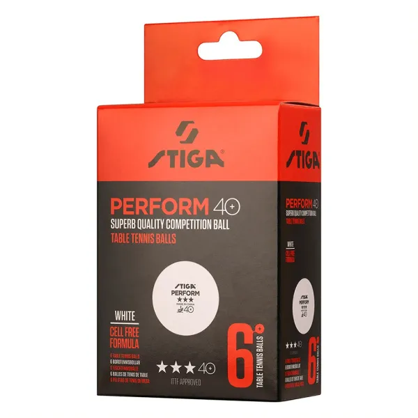 Мяч для наст. тенниса Stiga Perform 3***, 40+, 1113-2110-06, пластик, ITTF Appr., уп.6 шт, бел за 2&nbsp;121.60 ₽ в о Набережных Челнах