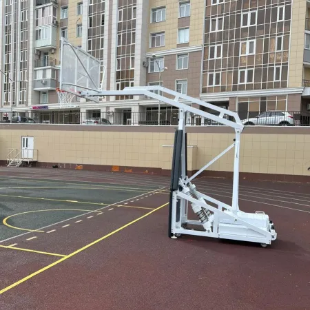 Баскетбольная стойка мобильная складная на пружинах вынос 2,25 м c противовесом ZAVODSPORTA за 530&nbsp;660 ₽ купить в о Набережных Челнах