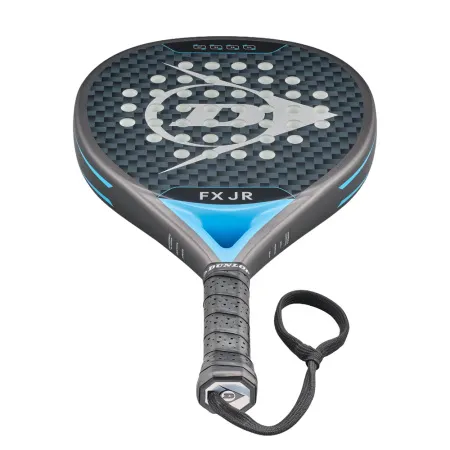 Ракетка для падела Dunlop FX Jr, 10370738, для юниоров, гибрид, графит, черно-голубой за 11&nbsp;019.40 ₽ купить в о Набережных Челнах