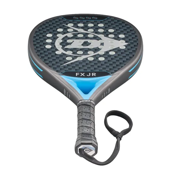 Ракетка для падела Dunlop FX Jr, 10370738, для юниоров, гибрид, графит, черно-голубой за 11&nbsp;019.40 ₽ в о Набережных Челнах