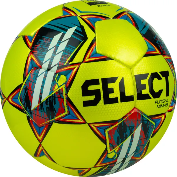 Мяч футзал. SELECT Futsal Mimas, 1053460550, р.4,FIFA Basic, 32 пан, гл.ПУ, руч.сш, жел-сине-красный за 6&nbsp;303.60 ₽ в о Набережных Челнах