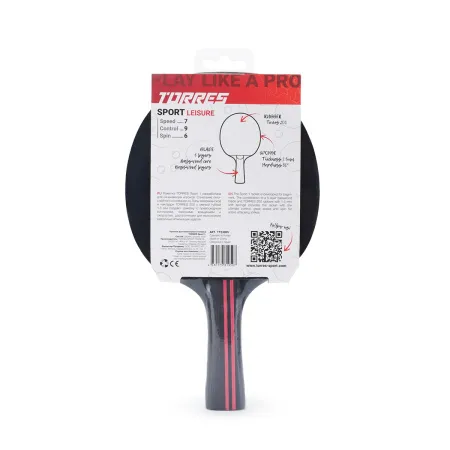 Ракетка для н/т TORRES Sport 1*, TT23005 для любителей, накладка 1,5 мм, конич. ручка за 991.10 ₽ купить в о Набережных Челнах