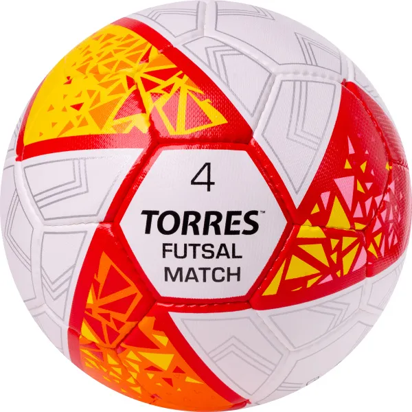 Мяч футзал. TORRES Futsal Match, FS323774, р.4, 32 панели. ПУ,4 подкл.слоя,ручн.сш,бело-крас-жёлт за 2&nbsp;454.80 ₽ в о Набережных Челнах
