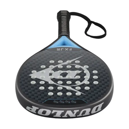 Ракетка для падела Dunlop FX Jr, 10370738, для юниоров, гибрид, графит, черно-голубой за 11&nbsp;019.40 ₽ купить в о Набережных Челнах