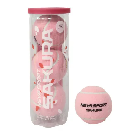 Мяч для падела NS Sakura, UAA2, уп.3 шт, сукно, нат.резина, розовый за 824.50 ₽ купить в о Набережных Челнах