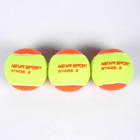 Мяч теннисный детский NS Orange, 5021005, уп.3 шт, резина, шерть, нейлон, желто-оранжевый за 613.70 ₽ купить в о Набережных Челнах