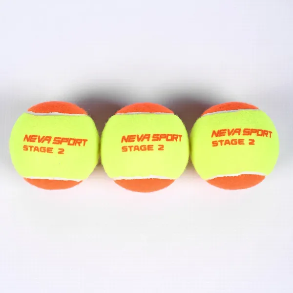 Мяч теннисный детский NS Orange, 5021005, уп.3 шт, резина, шерть, нейлон, желто-оранжевый за 613.70 ₽ в о Набережных Челнах
