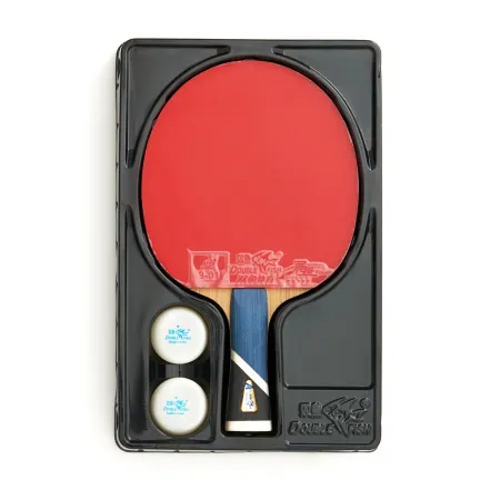 Ракетка для н/т DOUBLE FISH 5A+C, для продвин, ITTF Appr, накл. 2,1 мм, конич. ручка+ 2 мяча V40+мм за 2&nbsp;779.50 ₽ купить в о Набережных Челнах