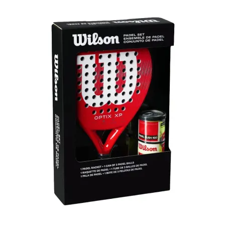 Набор для падела WILSON Optix XP Padel KIT, WR202110U2, ракетка + 3мяча, красный за 20&nbsp;362.60 ₽ купить в о Набережных Челнах